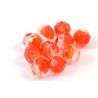 Facette two-tone crystal/red 6mm